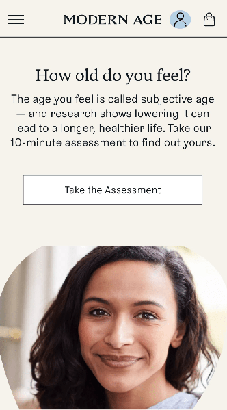 modern age aging clock screencast