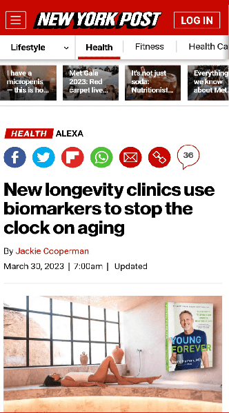 modern age aging clock screencast